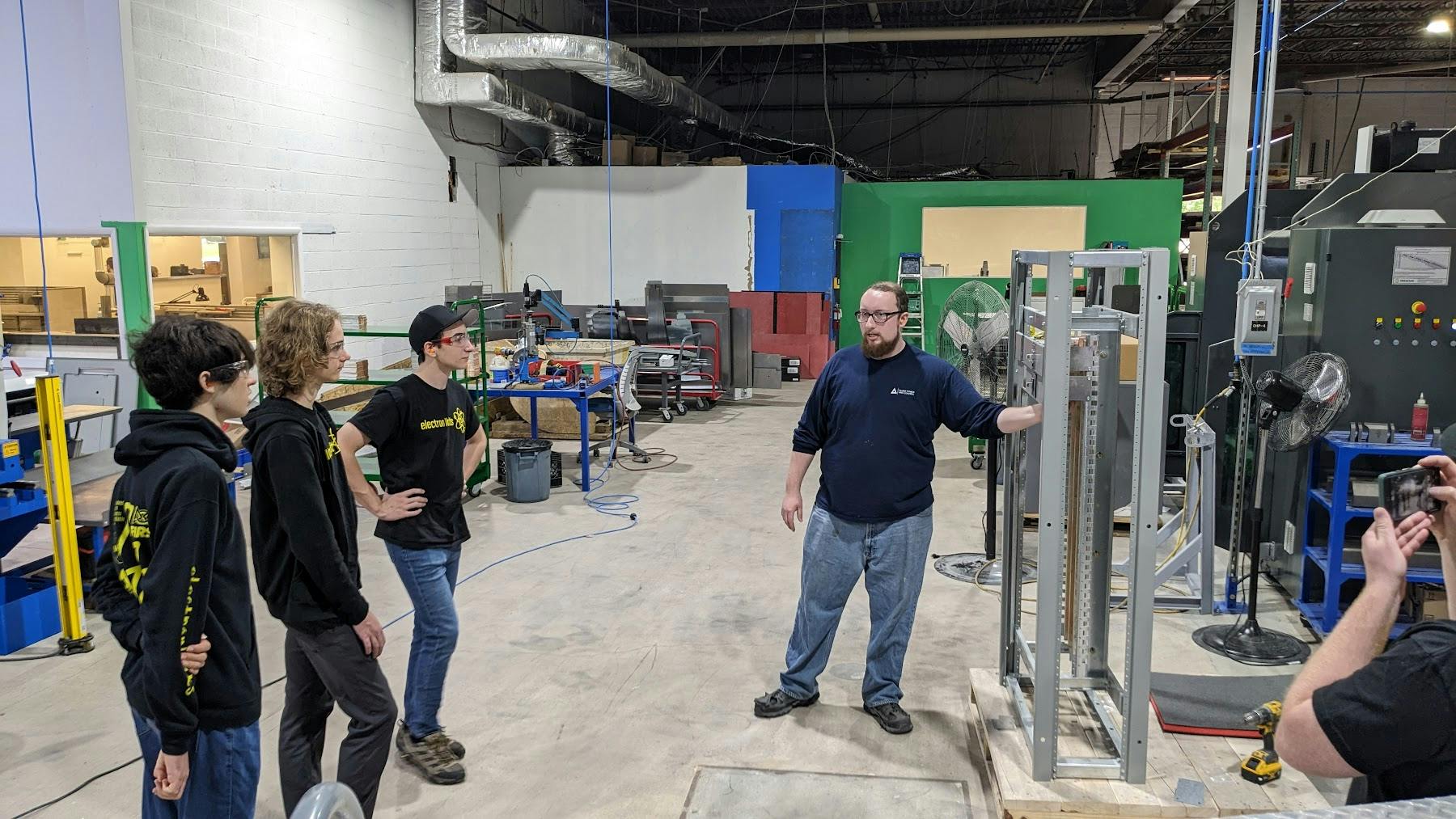 We visited and learned about Allied Power and Control, one of our sponsors and a place where one of our alumni works. They make machined parts for us!