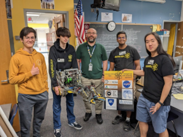 The team showcased its projects and demonstrated the robot at River Hill High School.